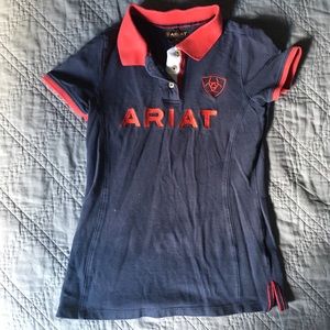 Navy/red Ariat polo